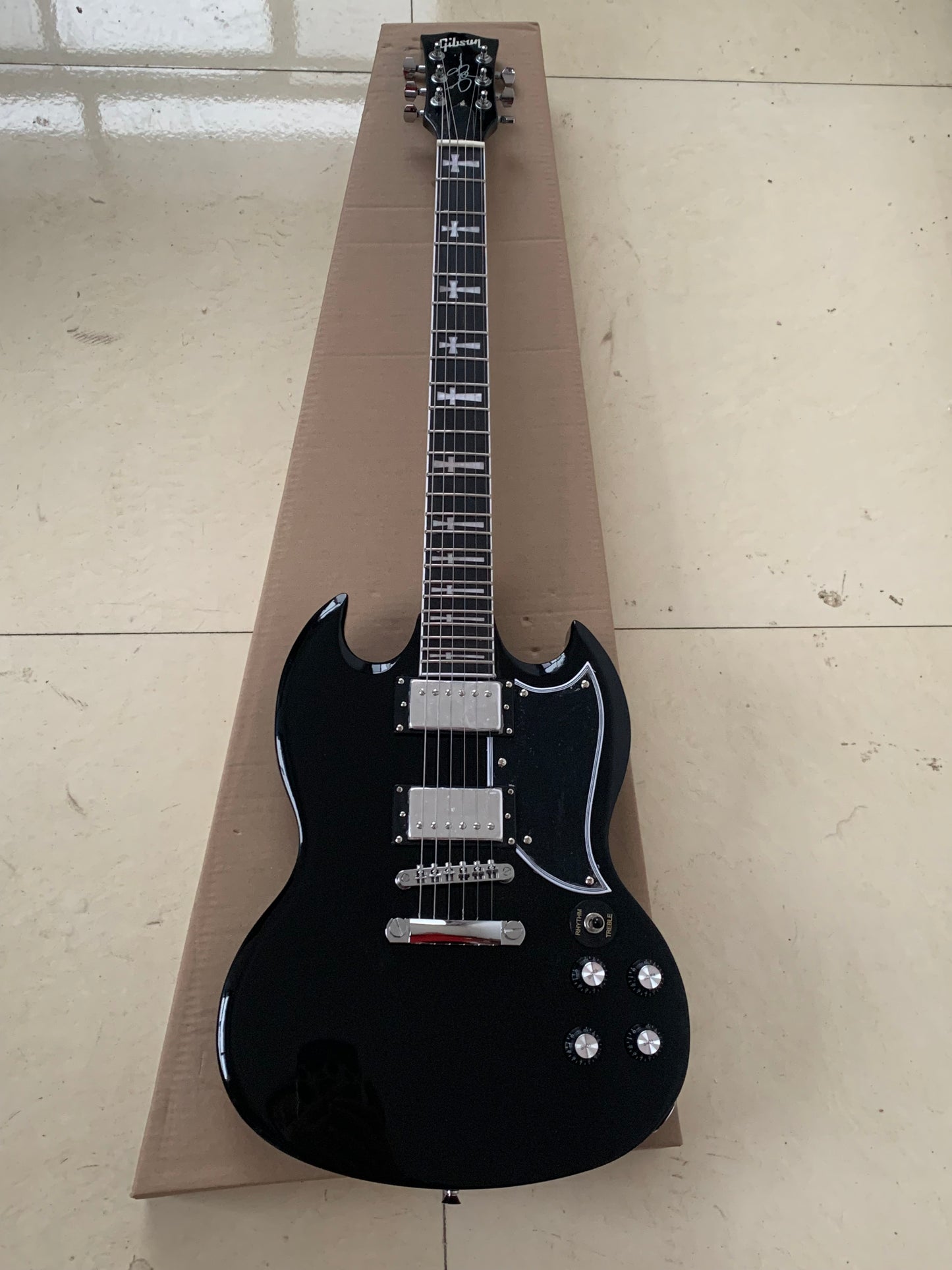 Gibson Sg Custom Shop Tony Iommi Signature Black Chinese Replica