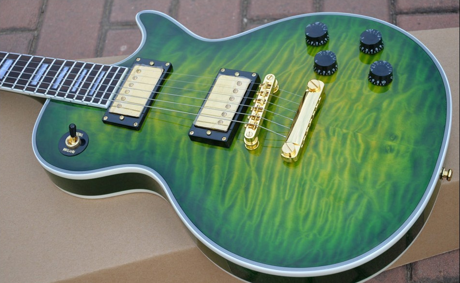 Gibson Les Paul Custom Shop Quilted Iguana Burst Chinese Replica