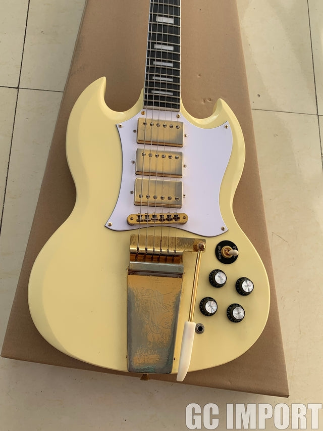 Gibson Sg Custom Shop 1967 Aged Polaris White Chinese Replica